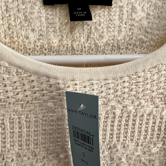 NWT Ann Taylor Petite Stitched Fringe Sweater - Picture 7 of 7